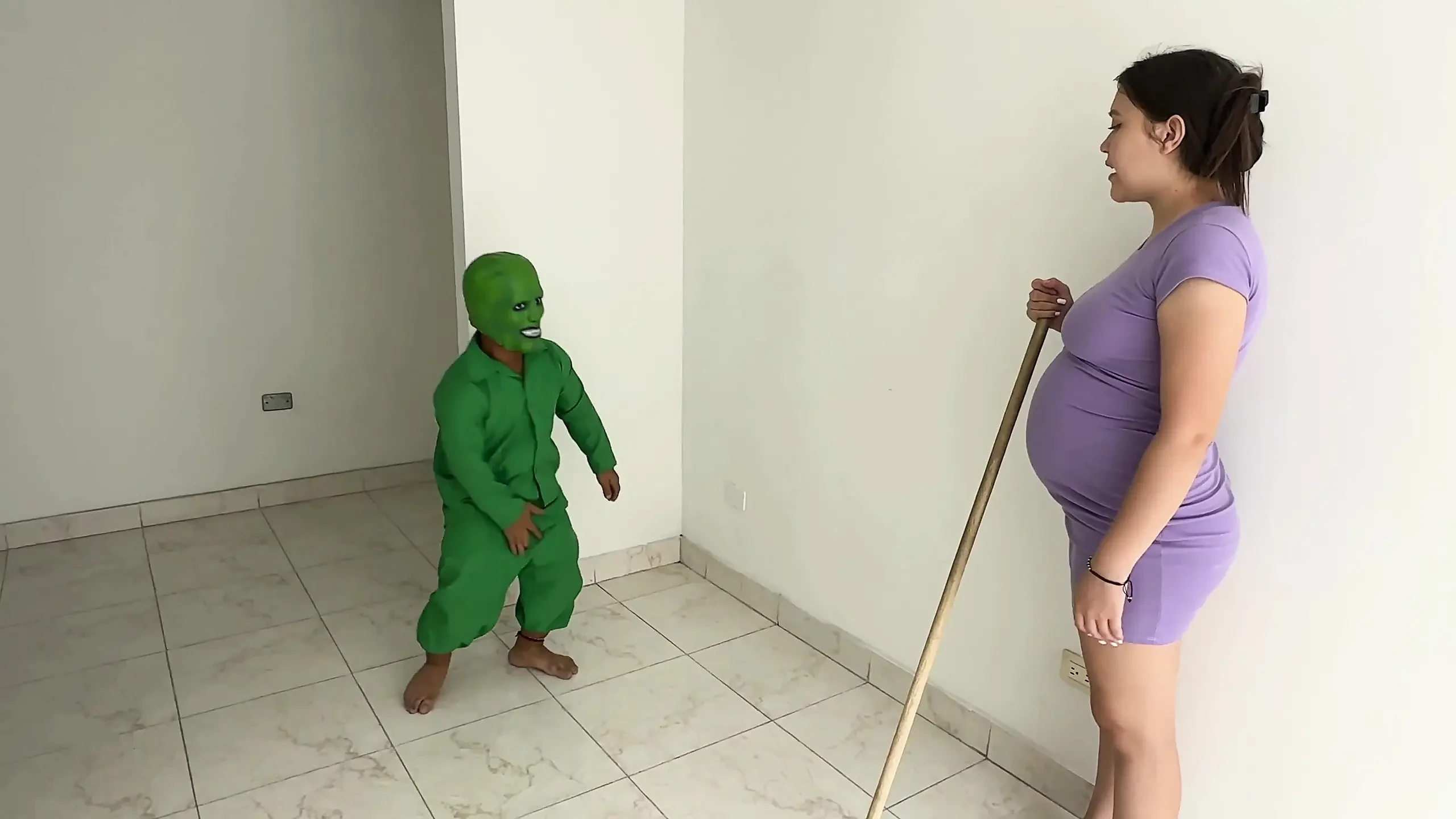 Pregnant Latina and a Monster Explore a Unique Encounter